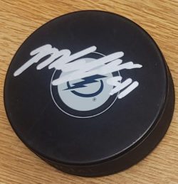 AUTOGRAPHED MITCHELL CHAFFEE Tampa Bay Lightning Hockey Puck