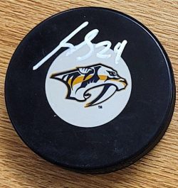 Autographed SPENCER STASTNEY Nashville Predators Hockey Puck
