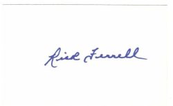 AUTOGRAPHED RICK FERRELL 3x5 Index card