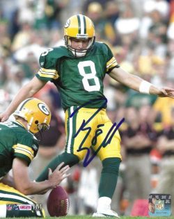 Autographed RYAN LONGWELL 8x10 Green Bay Packers Photo