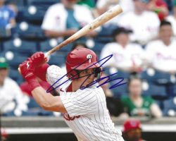 AUTOGRAPHED AIDAN MILLER 8x10 Philadelphia Phillies Photo