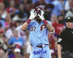 AUTOGRAPHED WESTON WILSON 8X10 Philadelphia Phillies
