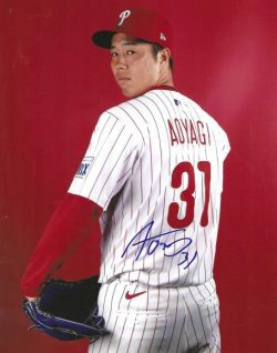 AUTOGRAPHED KOYO AOYAGI 8X10 Philadelphia Phillies