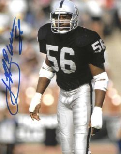 Autographed JEFF BARNES 8x10 Oakland Raiders photo
