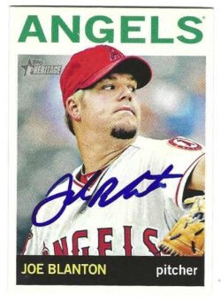Autographed JOE BLANTON Los Angeles Angels 2013 Topps Heritage Card