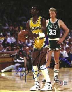 Autographed MICHAEL COOPER 8X10 Los Angeles Lakers Photo Beckett