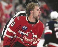Autographed BRANDON HAGEL Team Canada 8X10 Photo