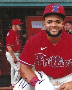 AUTOGRAPHED RAYLIN HEREDIA 8X10 Philadelphia Phillies