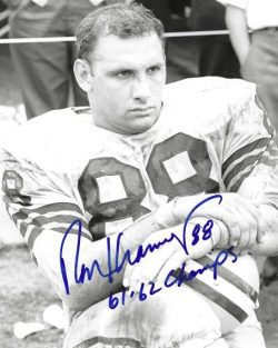 Autographed RON KRAMER "61,62 Champs" 8X10 Green Bay Packers Photo