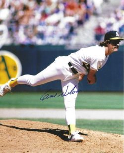AUTOGRAPHED GENE NELSON 8X10 Oakland A's photo