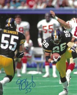 Autographed JERRY OLSAVSKY 8X10 Pittsburgh Steelers Photo