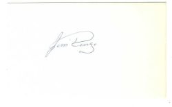 Autographed JIM RINGO 3x5 INDEX CARD