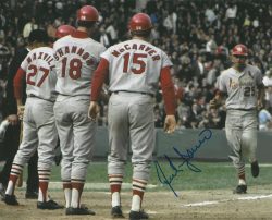 AUTOGRAPHED JULIAN JAVIER 8x10 St. Louis Cardinals photo