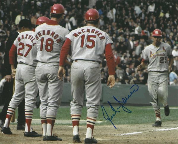 AUTOGRAPHED JULIAN JAVIER 8x10 St. Louis Cardinals photo