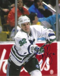 Autographed BRAD SHAW 8X10 Hartford Whalers Photo