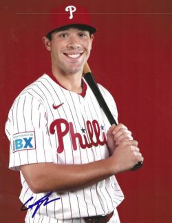 Autographed CARSON TAYLOR 8X10 Philadelphia Phillies Photo