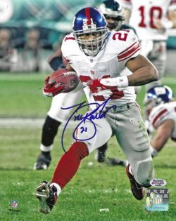 Autographed TIKI BARBER 8X10 New York Giants Photo