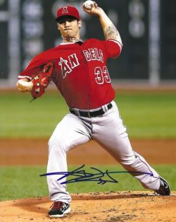 AUTOGRAPHED C.J. WILSON 8x10 Los Angeles Angels Photo