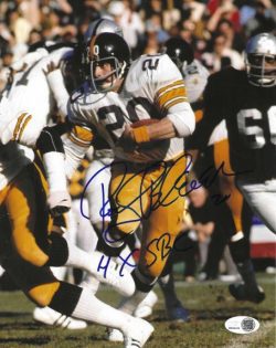 Autographed ROCKY BLEIER "4x SBC" 8X10 Pittsburgh Steelers Photo JSA