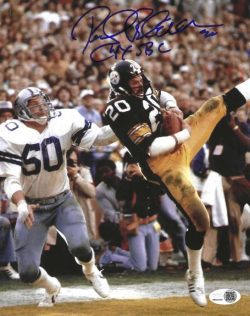 Autographed ROCKY BLEIER "4x SBC" 8X10 Pittsburgh Steelers Photo JSA