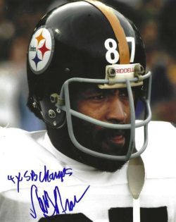 Autographed LARRY BROWN "4x SB Champs" 8X10 Pittsburgh Steelers Photo