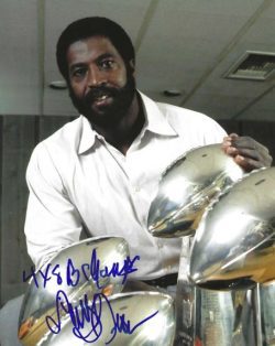 Autographed LARRY BROWN "4x SB Champs" 8X10 Pittsburgh Steelers Photo