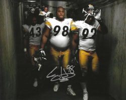 Autographed CASEY HAMPTON 8X10 Pittsburgh Steelers Photo