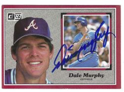 Autographed DALE MURPHY Atlanta Braves 1983 Donruss Action All Stars Card
