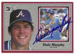 Autographed DALE MURPHY Atlanta Braves 1983 Donruss Action All Stars Card