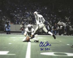 Autographed CHRIS BAHR "2X SBC" 8X10 Oakland Raiders photo