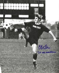 AUTOGRAPHED CHRIS BAHR 8X10 "3X All American" Penn State Soccer Photo