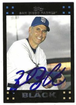 Autographed BUD BLACK San Diego Padres 2007 Topps Card