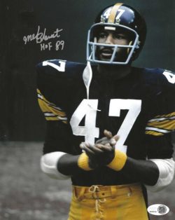 Autographed MEL BLOUNT "HOF 89" 8X10 Pittsburgh Steelers Photo JSA