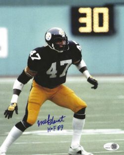 Autographed MEL BLOUNT "HOF 89" 8X10 Pittsburgh Steelers Photo JSA