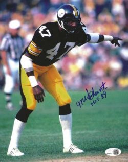 Autographed MEL BLOUNT "HOF 89" 8X10 Pittsburgh Steelers Photo JSA