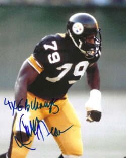 Autographed LARRY BROWN "4x SB Champs" 8X10 Pittsburgh Steelers Photo