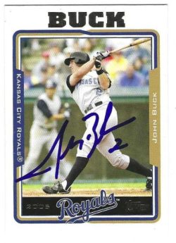 Autographed JOHN BUCK Kansas City Royals 2005 Topps Card