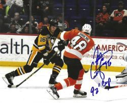 Autographed JAY CAUFIELD "92 Cup" 8X10 Pittsburgh Penguins Photo