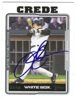 Autographed JOE CREDE Chicago White Sox 2005 Topps Card
