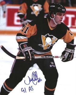 Autographed JOHN CULLEN "91 AS" 8x10 Pittsburgh Penguins photo