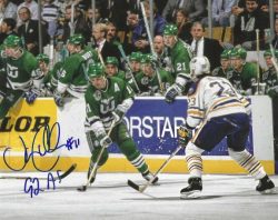 Autographed JOHN CULLEN "92 AS" 8x10 Hartford Whalers photo