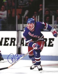 Autographed RANDY GILHEN 8x10 New York Rangers photo