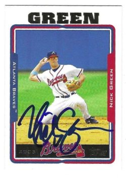 Autographed NICK GREEN Atlanta Braves 2005 Topps Card