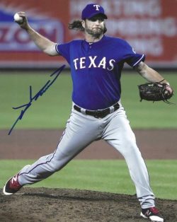 Autographed JASON GRILLI 8X10 Texas Rangers Photo