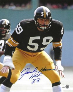 Autographed  JACK HAM "HOF 88" 8X10 Pittsburgh Steelers Photo JSA