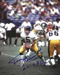 Autographed Terry Hanratty "2X SBC" 8x10 Pittsburgh Steelers Photo