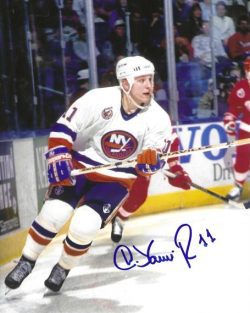 Autographed DARIUS KASPARAITIS  8X10 New York Islanders Photo