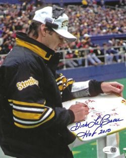 Autographed DICK LEBEAU "HOF 2010" 8X10 Pittsburgh Steelers Photo JSA