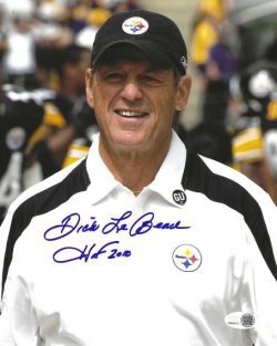 Autographed DICK LEBEAU "HOF 2010" 8X10 Pittsburgh Steelers Photo JSA