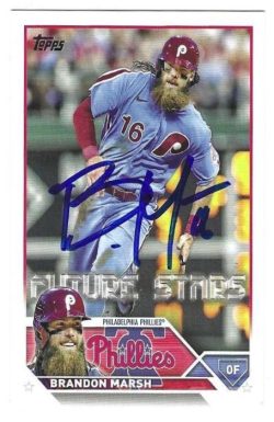Autographed Brandon Marsh Philadelphia Philles 2023 Topps Card